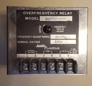 Over frequency relay operation