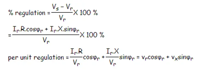 Short Transmission Line Definition Equivalent circuit Phasor diagram Transmission Efficiency