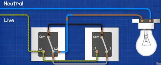 2 Way Switch Connection | 3 Type of Two Way Switch Circuit Diagram Explanation