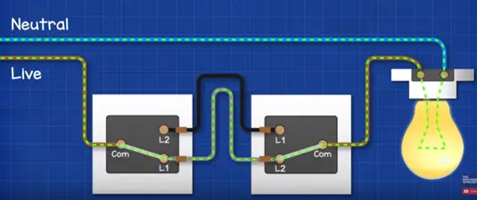 2 Way Switch Connection | 3 Type of Two Way Switch Circuit Diagram Explanation
