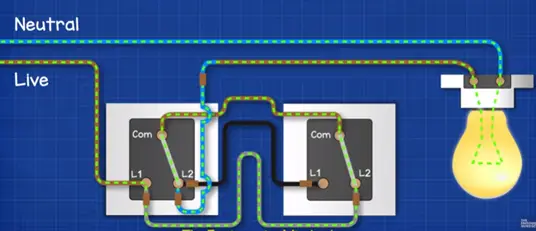 2 Way Switch Connection | 3 Type of Two Way Switch Circuit Diagram