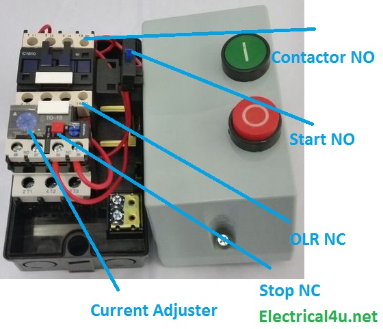 DOL Starter | Direct Online Starter Diagram, Construction, Advantages |  Electrical4u  Dol Motor Starter Wiring Diagram Pdf    Electrical4u