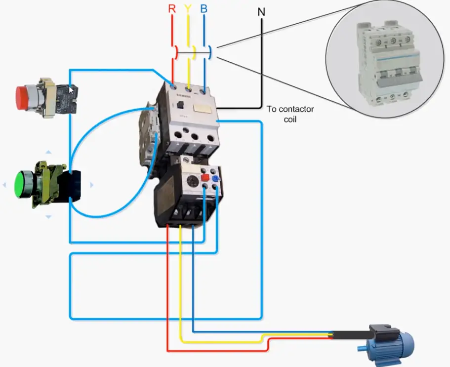 Dol circuit wiring diagram | Electrical4u