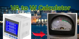 VA to Watt conversion calculator