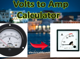 Volts to amps conversion calculator