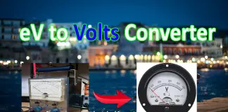 eV to volts (V) Converter