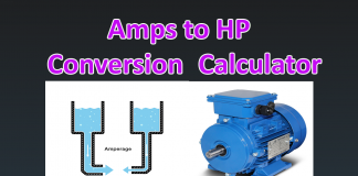 Amps to Hp conversion calculator