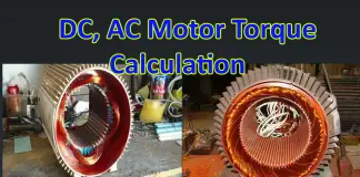 DC AC motor Calculation
