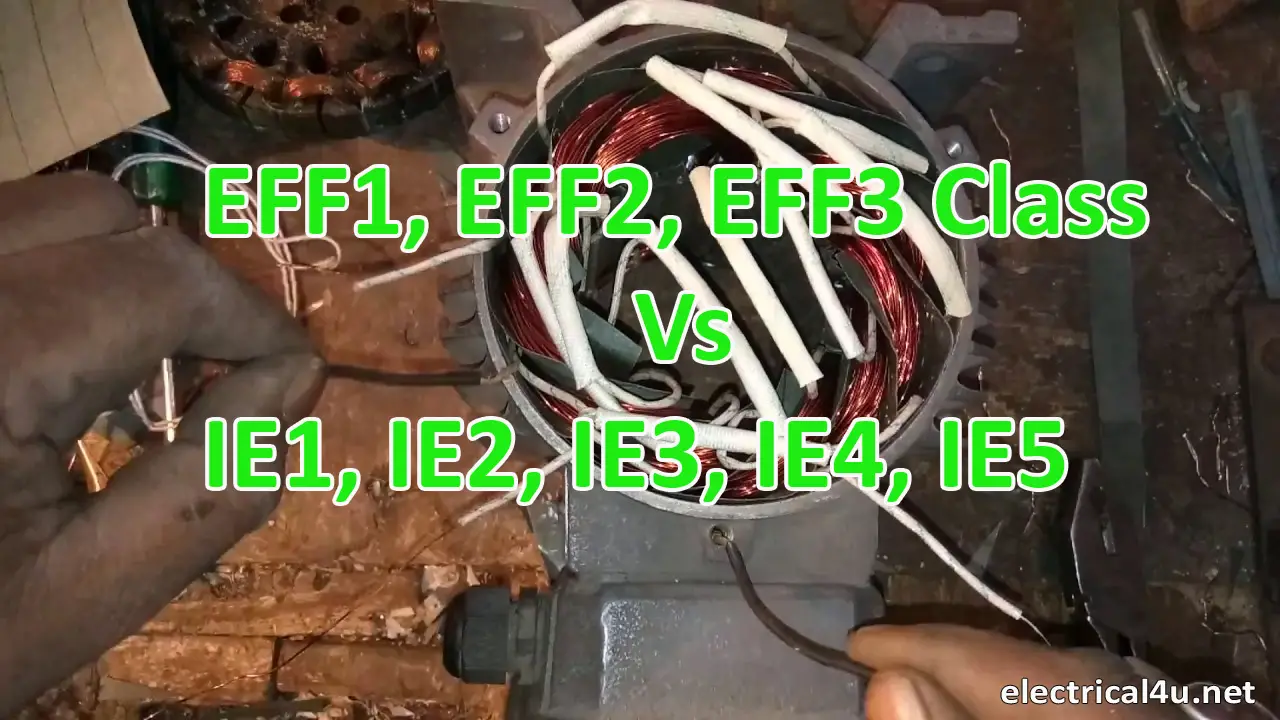 EFF1, EFF2, EFF3, IE1, IE2, IE3, IE4, IE5 motor