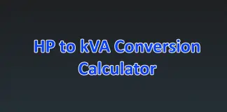 HP to kVA calculation