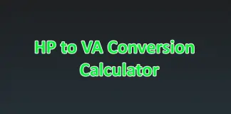 Hp to VA conversion