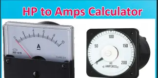 Hp to amps Conversion Calculator