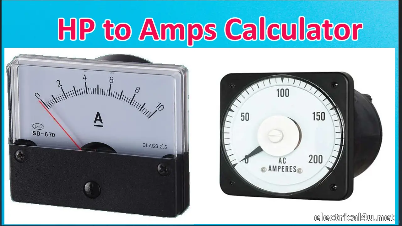 Horsepower Hp to Amps (hp to A) Conversion Calculator DC, 1 ...