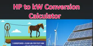 Hp to kW conversion