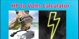 Hp to volts conversion calculator