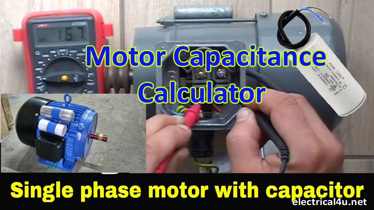 Single phase Motor Capacitor Calculation calculator | Electrical4u