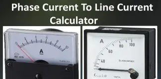 Phase current to Line current