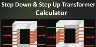 Step down transformer & Step up transformer calculator