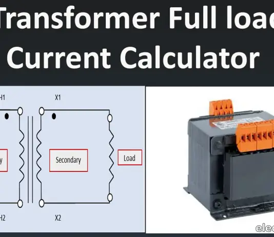 Transformer Full Load Current (amps) Calculation Calculator