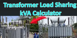 Transformer load sharing kVA Calculator Calculation