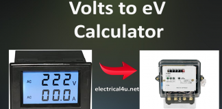 Volts to ev calculator