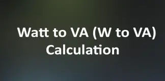 W to VA conversion calculator