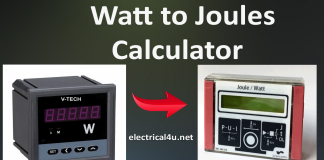 Watt to Joules calculator