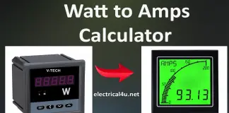 Watts to Amp Calculator