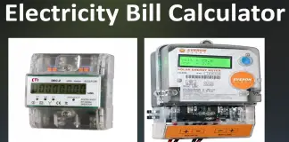 electricity bill calculator & energy Calculations