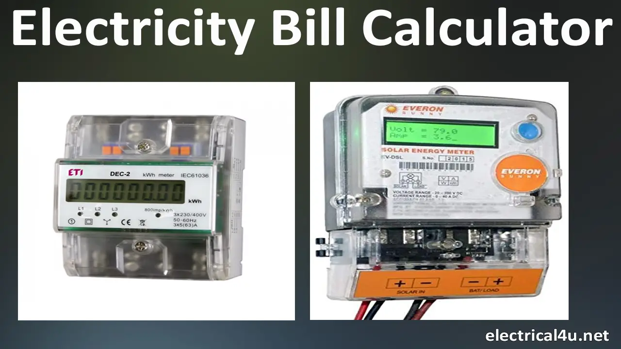 Electricity Bill Calculator Energy Cost Calculations Online 