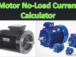 motor no load current calculator