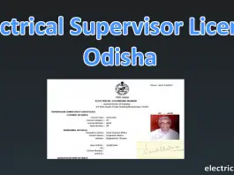 Electrical Supervisor License in Odisha