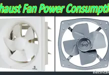 Exhaust fan power consumption