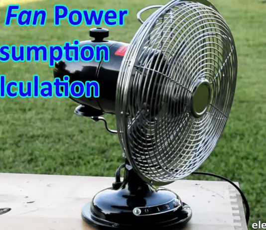 Table fan Power Consumption
