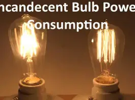 incandescent bulb power consumption
