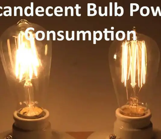 incandescent bulb power consumption