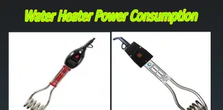 Water heater Power Consumption Calculation