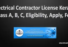 Electrical Contractor License Kerala Class A, B, C, Eligibility, Apply, Fee-min