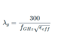 Microstrip Wavelength Calculation, Formula, Example