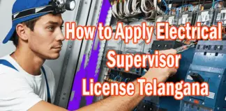 How to Apply Electrical Supervisor License Telangana-min